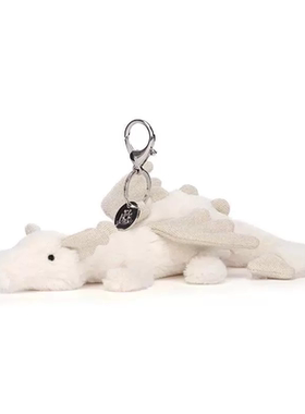 英国Jellycat雪龙挂件白龙snow包包挂饰玩偶毛绒公仔钥匙扣礼物
