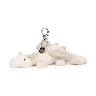 英国Jellycat雪龙挂件白龙snow包包挂饰玩偶毛绒公仔钥匙扣礼物
