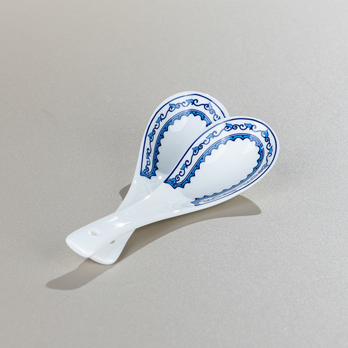 骨瓷勺子陶瓷汤勺釉中彩