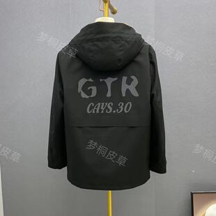 派克服男可拆卸内胆兔毛真毛皮草外套2024爆款 皮毛一体商务男装