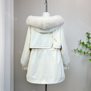 皮草外套冬季 2024新款 派克服女可拆卸兔毛羽绒内胆皮毛一体时尚
