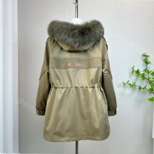 皮草外套冬季 2024新款 派克服女可拆卸羽绒内胆兔毛皮毛一体时尚