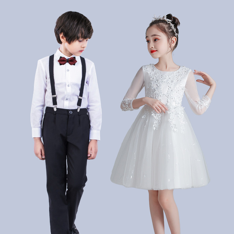 儿童大合唱服男女童礼服裙秋长袖朗诵幼儿园表演出服装小学生主持怎么样,好用不?