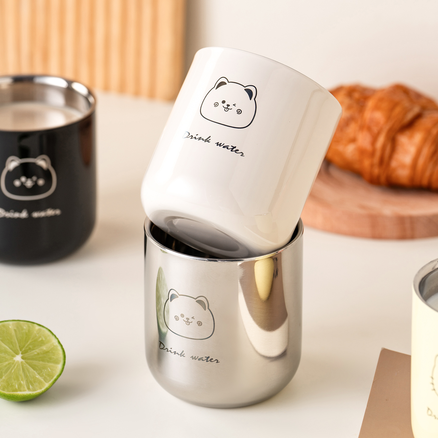 onlycook卡通高颜值304钢杯子