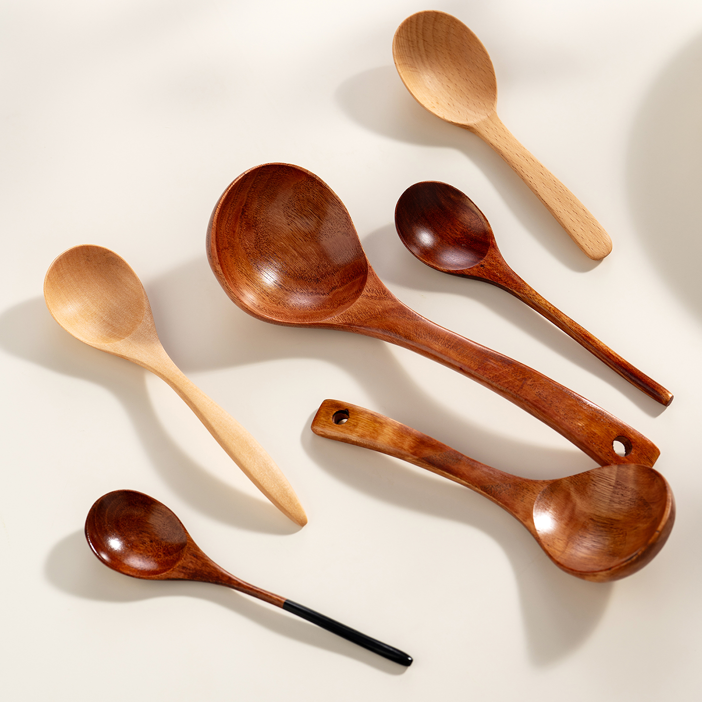 onlycook天然实木勺子食品级汤勺