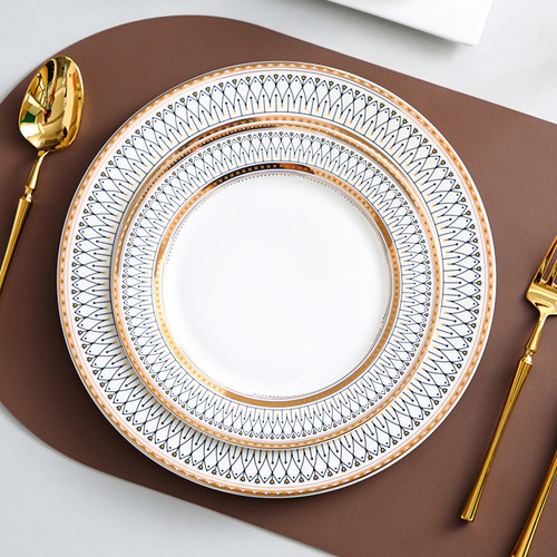 轻奢西式牛排盘骨瓷餐具家用