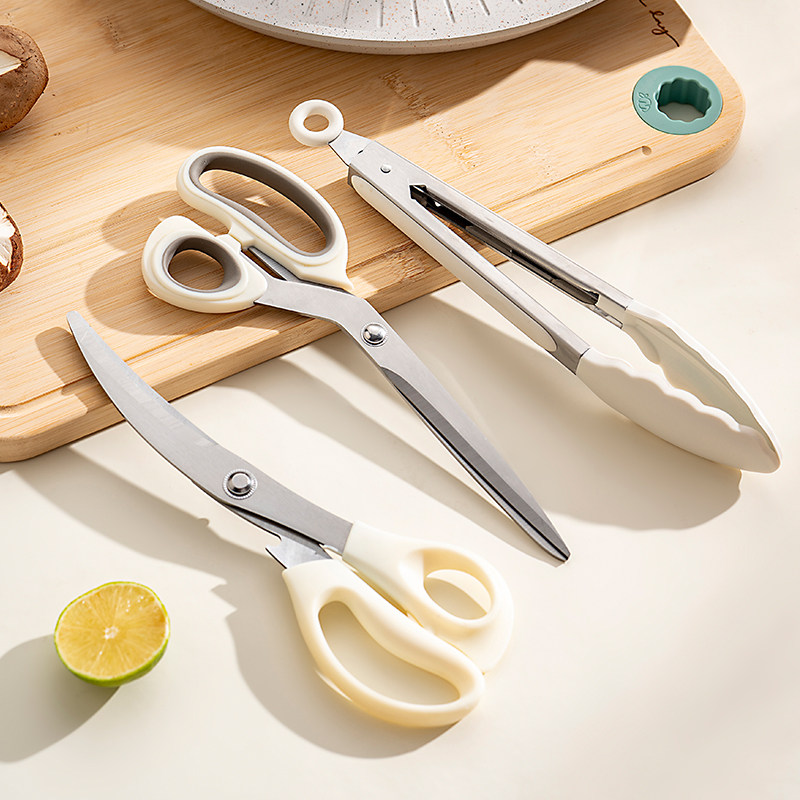 onlycook烤肉剪刀煎牛排夹子套装厨房专用食物剪子烤肉夹三件套,居家日用,厨房剪刀,淘宝优惠券,粉丝福利购,淘宝优惠卷