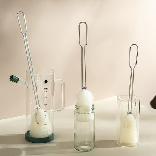 onlycook不锈钢长柄杯刷可换头