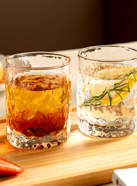 onlycook家用玻璃杯耐高温透明杯子高颜值茶杯酒杯牛奶咖啡喝水杯