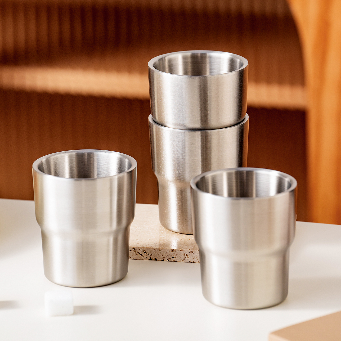 onlycook加厚抗菌304不锈钢杯子