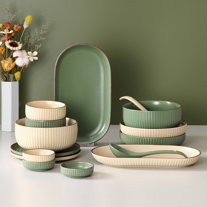cook高颜值陶瓷碗筷套装家用简约日式碗盘餐具碗碟套装盘子