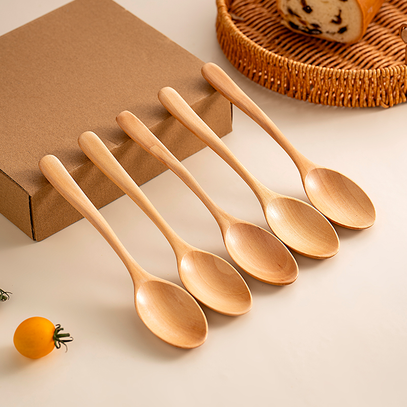 onlycook量贩装原木勺子套装
