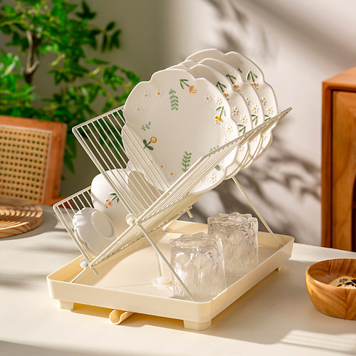 onlycook可折叠厨房碗碟收纳架