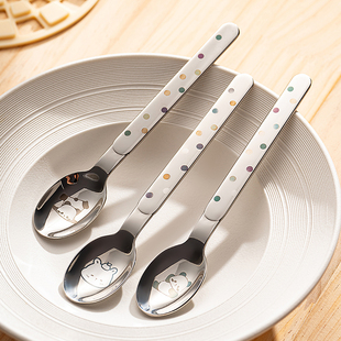 onlycook原创卡通勺子304不锈钢儿童勺长柄吃饭勺小汤勺宝宝餐勺