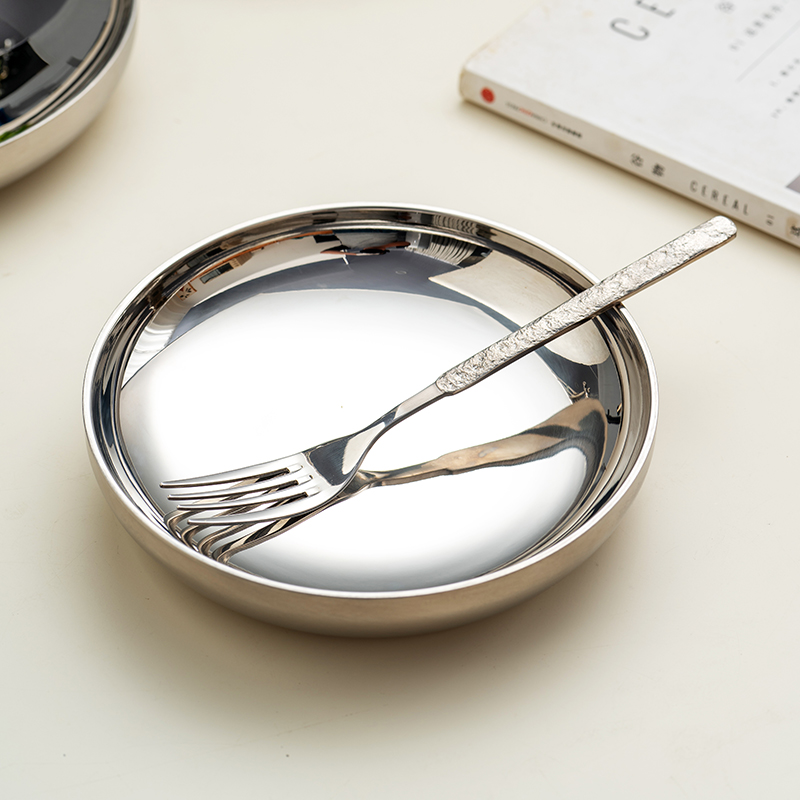 onlycook食品级304不锈钢盘子