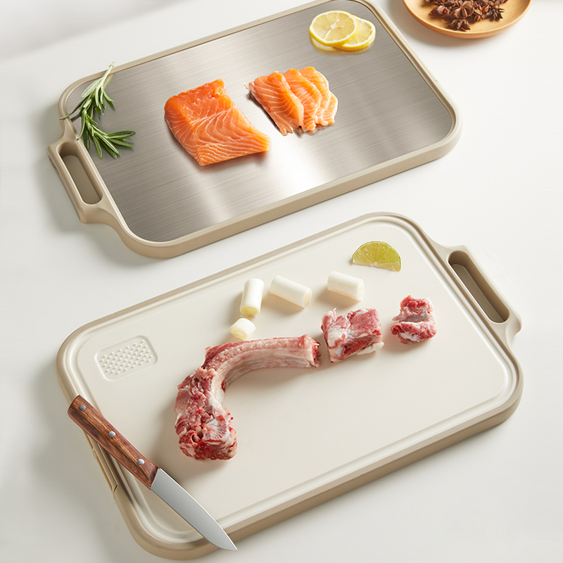 onlycook抗菌防霉304不锈钢菜板