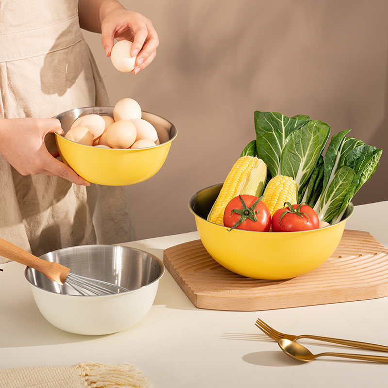 onlycook彩色304不锈钢料理盆