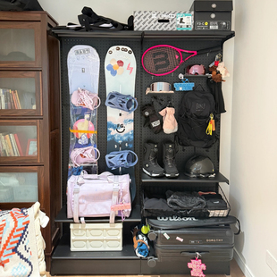 洞洞板装备架装备墙户外滑雪板展示架落地滑雪登山露营收纳置物架