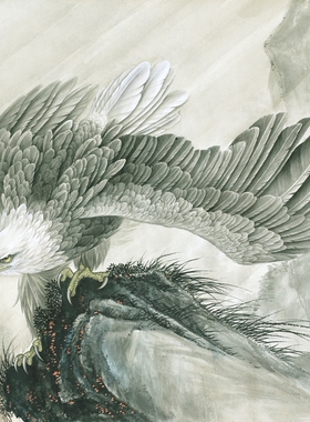 郑路白描打印稿宣纸工笔画