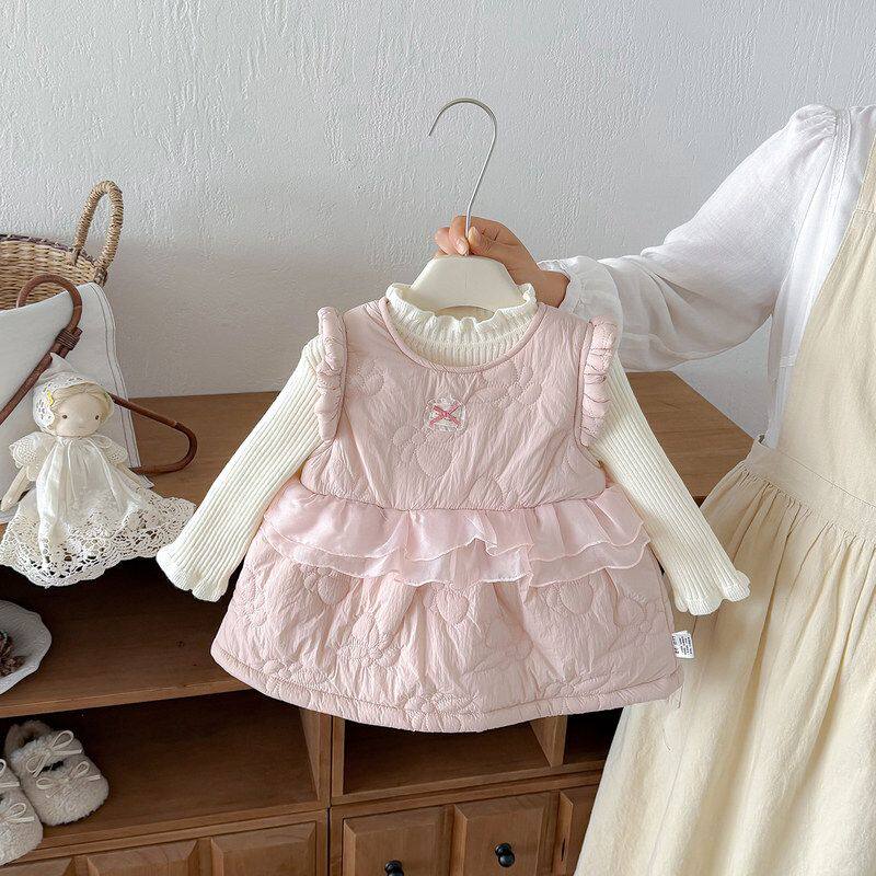 公主裙子婴幼儿洋气针织线衫分体图片