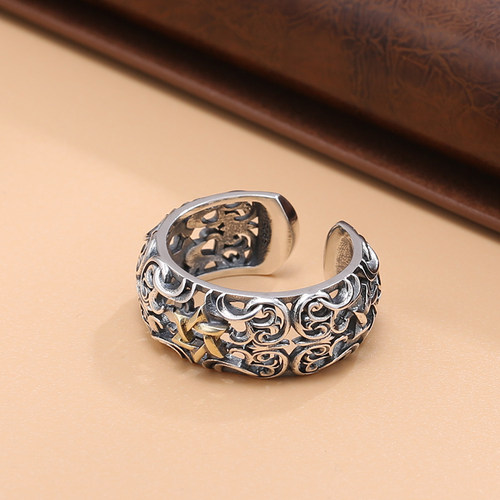 男士纯银嘻哈测试推荐戒指