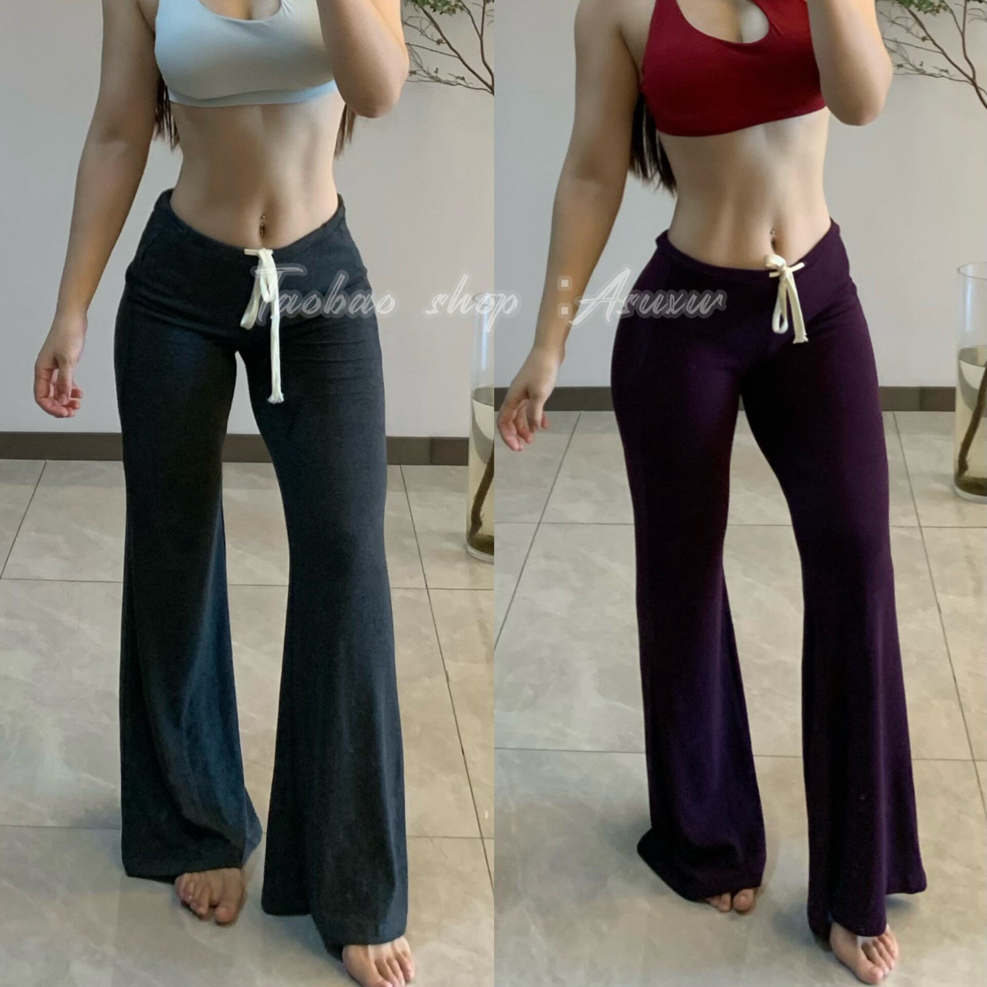 Asuxw超柔软低腰显臀垂垂裤女
