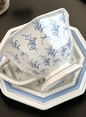 造月复古法式咖啡杯陶瓷高档精致高级感轻奢高颜值咖啡杯碟套装QQ