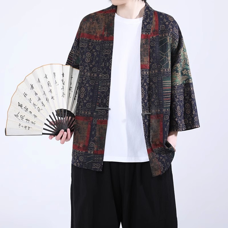 云南男装旅游穿搭披肩民族传统服饰西双版纳傣族服装特色披风衣服