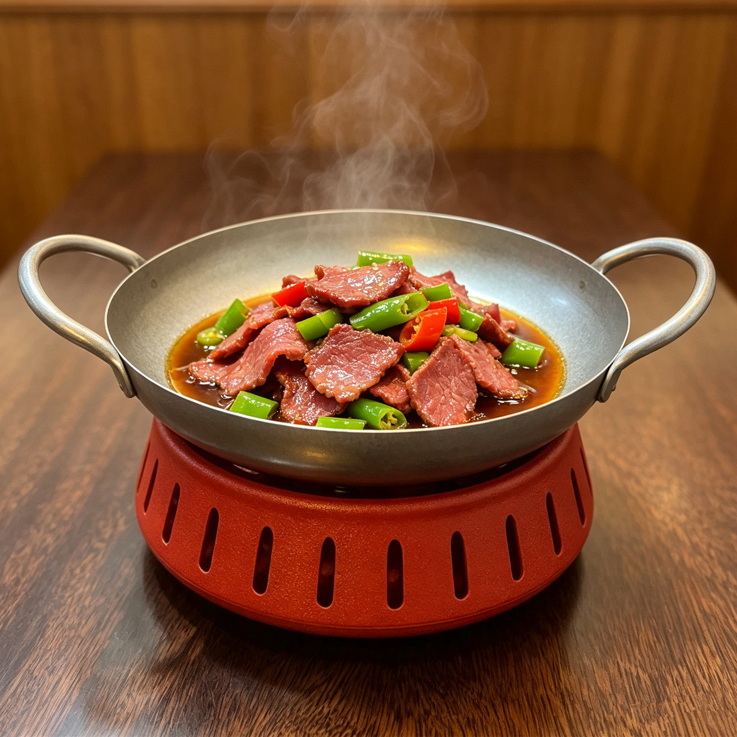 湘菜辣椒炒肉江西小炒加热酒精炉