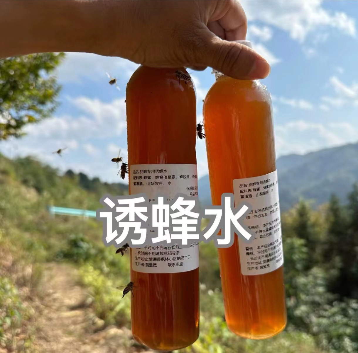 汇来蜂品牌诱蜂水胡蜂蜜蜂金环诱蜂水黑尾诱蜂水胡蜂马蜂通用