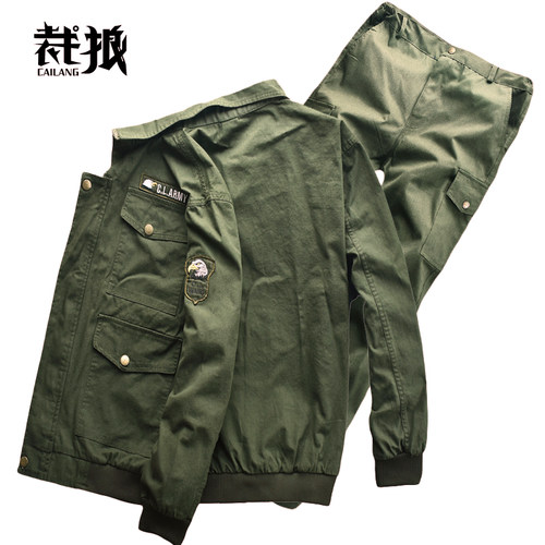 套装男士耐磨汽修夹克劳保服秋厂