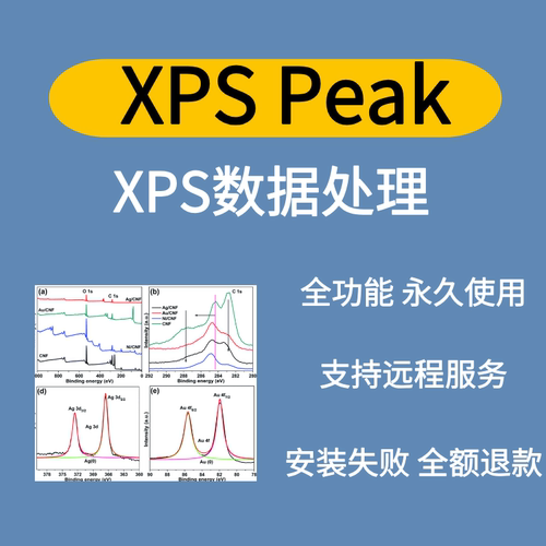 XPS Peak分峰xps数据处理xpspeak 4.45/4.12 送中文使用教程win