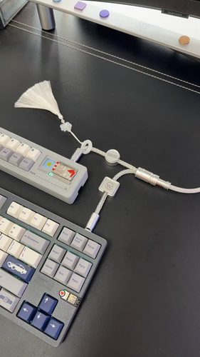 winshop电竞磁轴键盘线航插线，双头串联一线2用