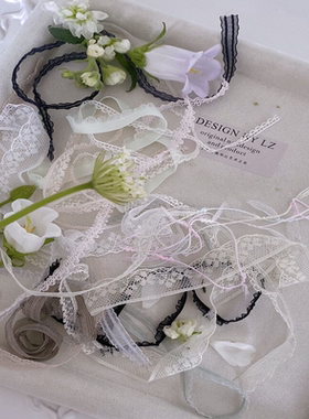 正品LZ高定美甲饰品 【奶油纯美系·蕾丝带】指甲饰品配件装饰