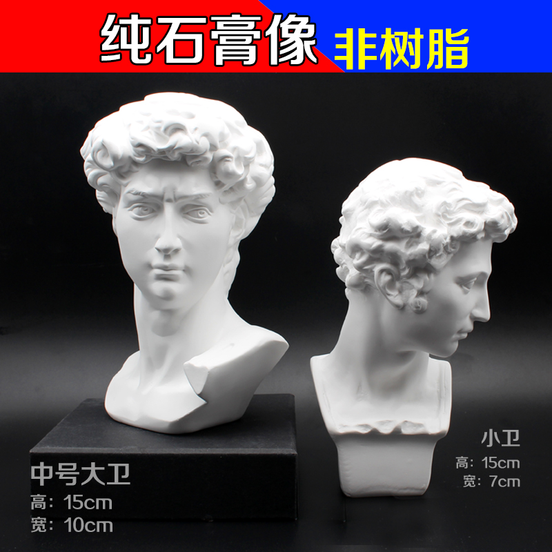 【实心小卫一个】实心小卫石膏头像北欧客厅美术教具素描石膏雕塑