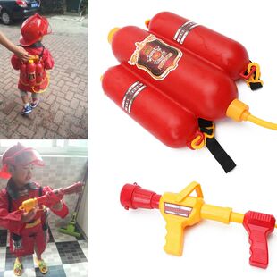 Large Capacity Water Gun Fireman Backpack Water Gun Pull Out
