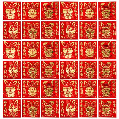 66pcs Chinese New Year Red Envelopes Folding Money Envelopes