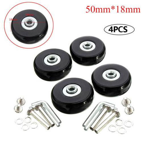 4Pcs Durable Flexible Luggage Wheel Silent Practical Replace