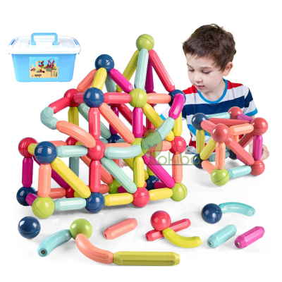 Kids Magnetic Constructor Block Designer Set Magnet Stick Ro
