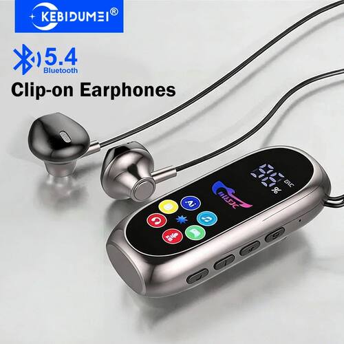 KEBIDI Clip-on Earphones Bluetooth 5.4 Headphones Gaming Hea