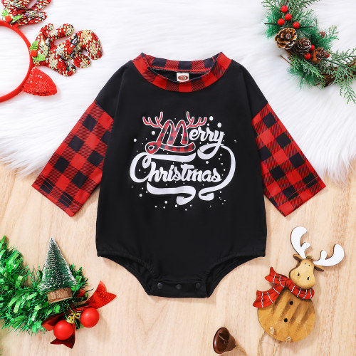 Christmas Baby Romper Newborn Infant Toddler Boy Girl Letter