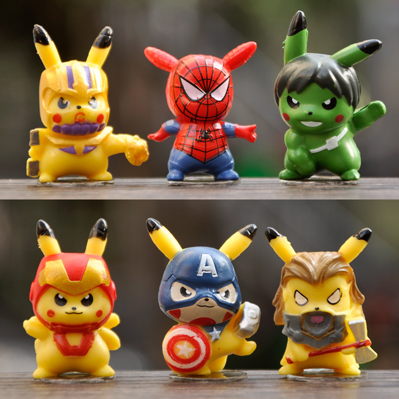 6pcs/Set TAKARA TOMY  Pokemon Anime Figure Cartoons Movie Mi