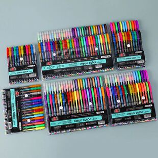 12/24Pcs Metallic Glitter Colors Gel Pens For School Office