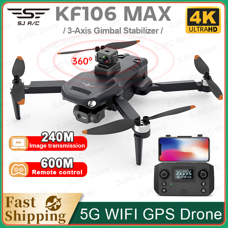 SJRC KF106 Max Drone 4k Profesional 3-Axis Gimbal FPV Dones