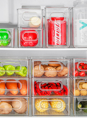 Kitchen Food Storage Fridge Containers PET Material Transpar