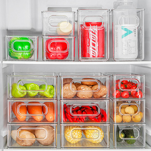 Kitchen Food Storage Fridge Containers PET Material Transpar