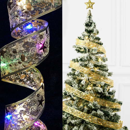 Ribbon Fairy Light Christmas Decoration Christmas Tree Ornam