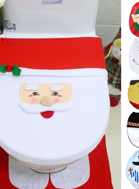 1PC Santa Claus Toilet Seat Cover Home Decoration Christmas