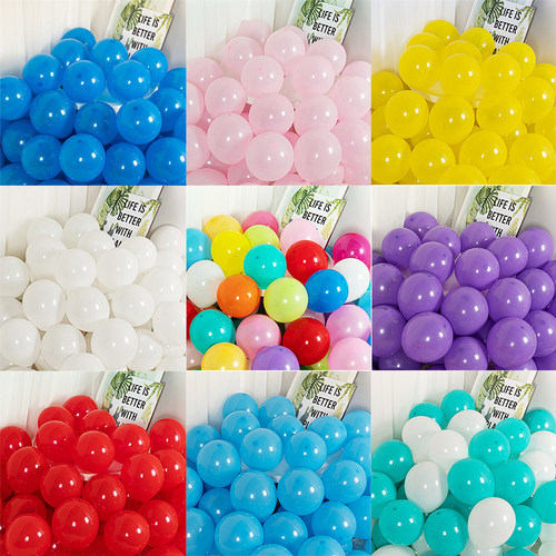 100pcs Latex Balloons Colorful Pearl Helium Air Balloon for