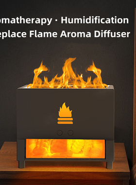 Simulation Closet Flame Aromatherapy Salt Stone Air Humidifi